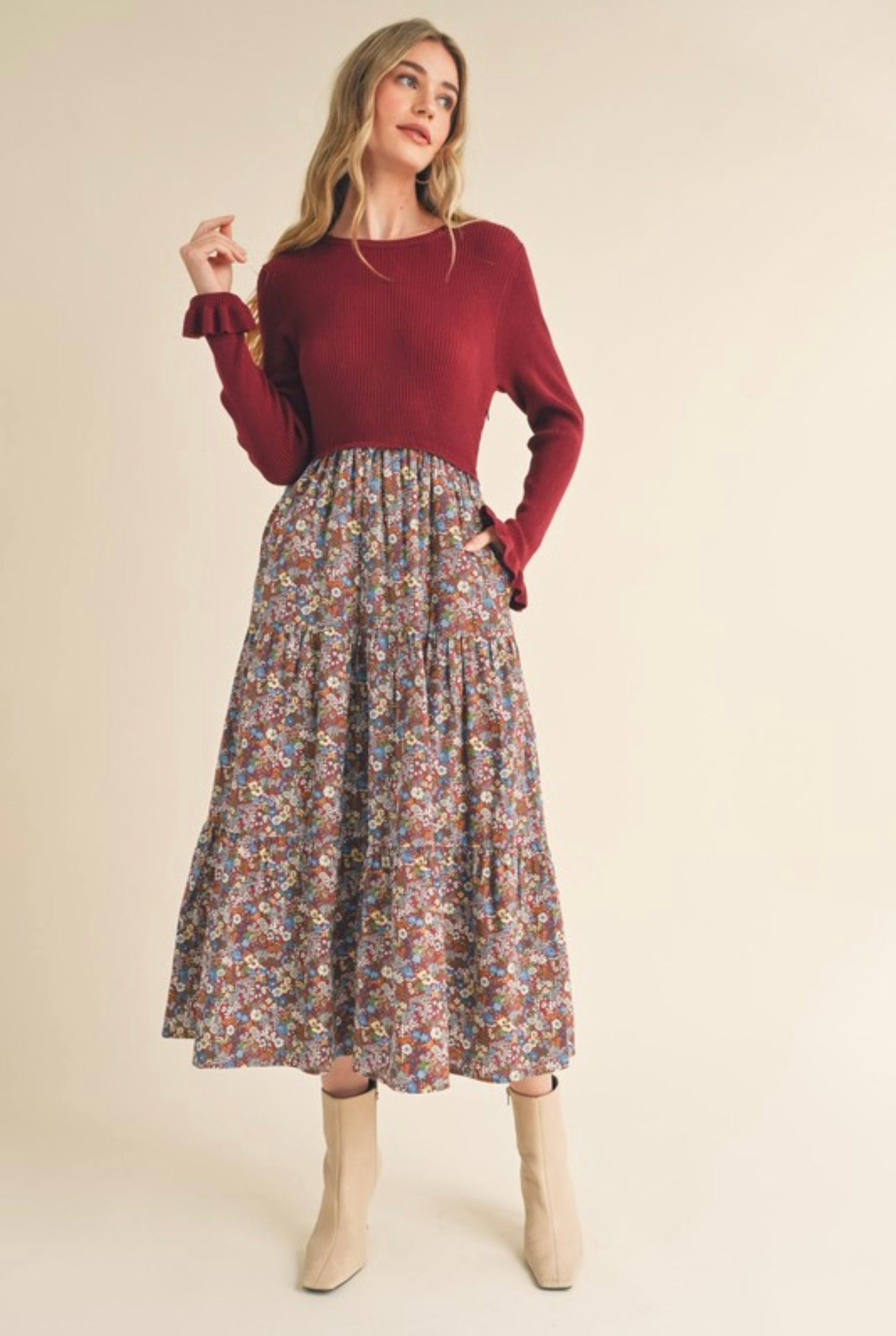 Leah Sweater Skirt Dress