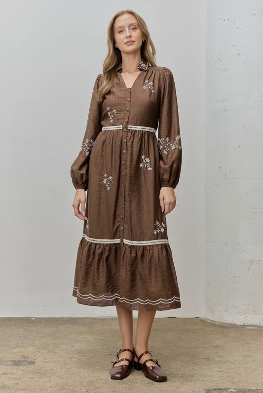 Perfect Winter Dress in Brown