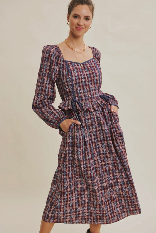 Fall Favorite Embroidered Dress