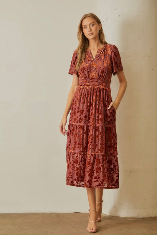 Velvet Rust Dress