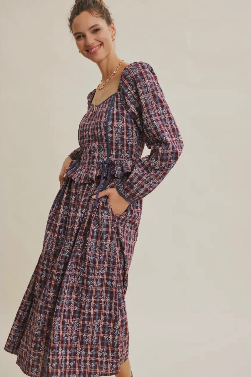 Fall Favorite Embroidered Dress