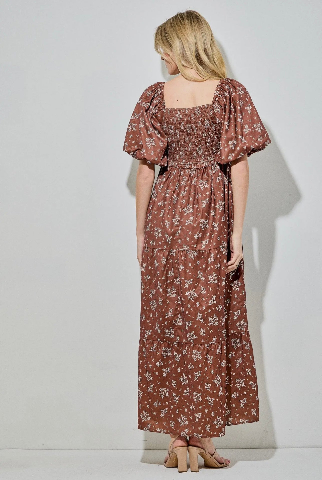 Baevely Brown Floral Dress