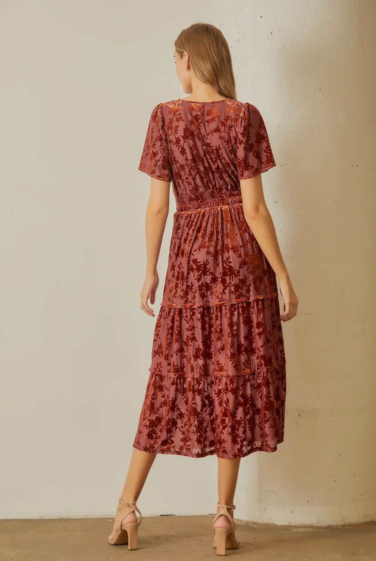 Velvet Rust Dress