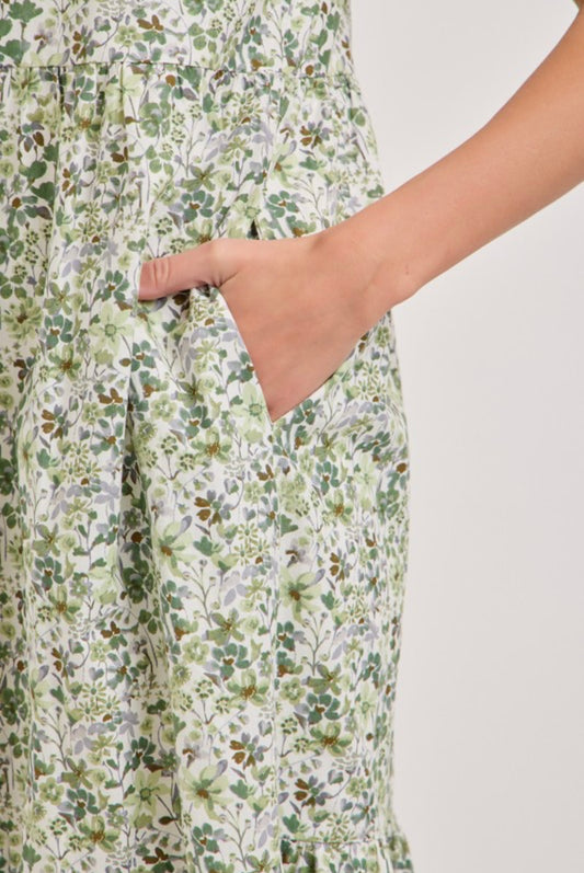 Evergreen Floral Dress