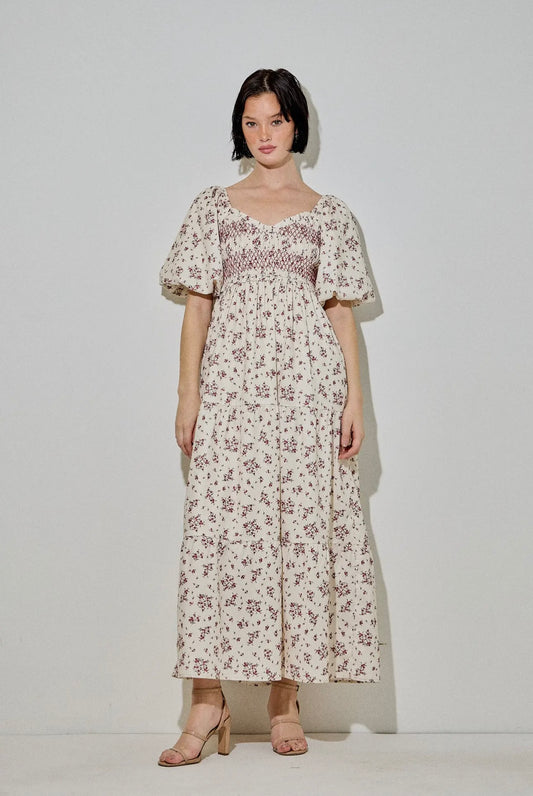 Baevely Beige Floral Dress