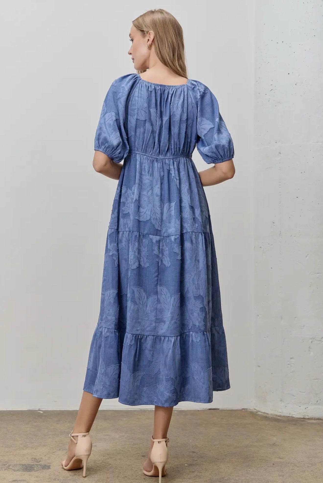 Jacquard Woven Midi Dress