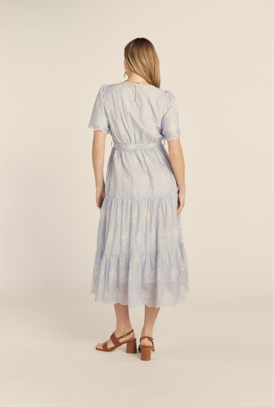 Ember Embroidered Striped Dress