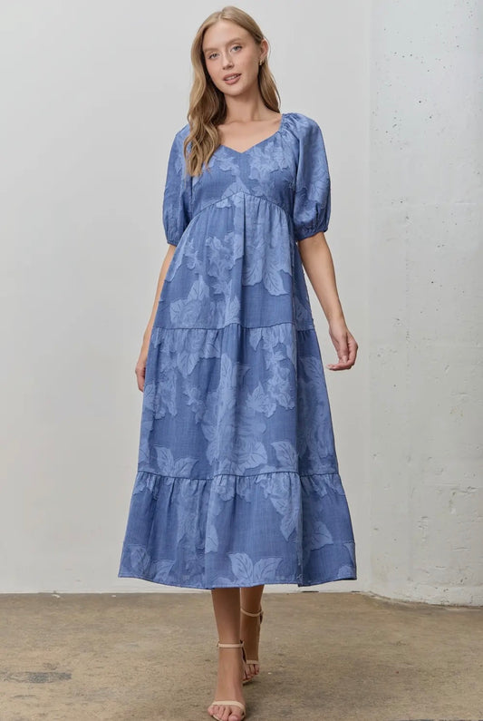 Jacquard Woven Midi Dress