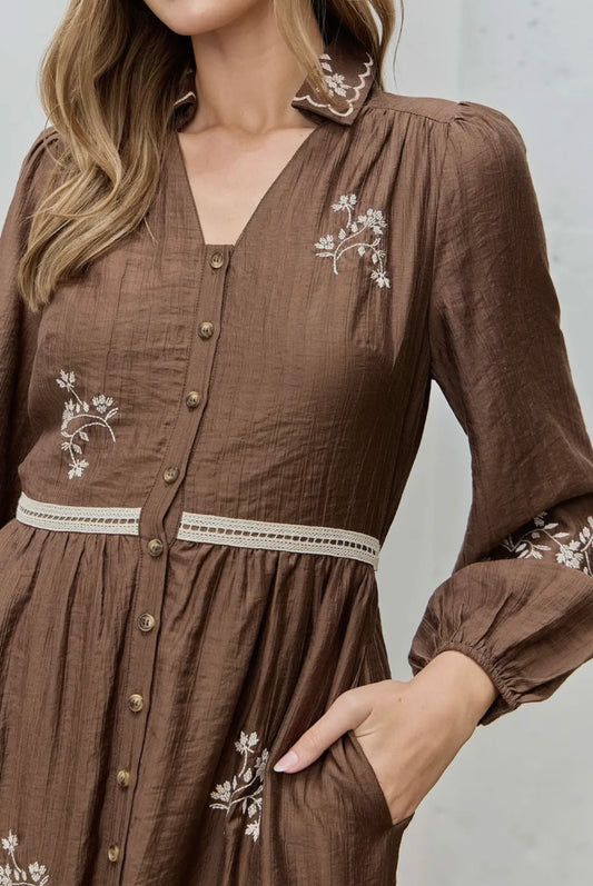 Perfect Winter Dress in Brown