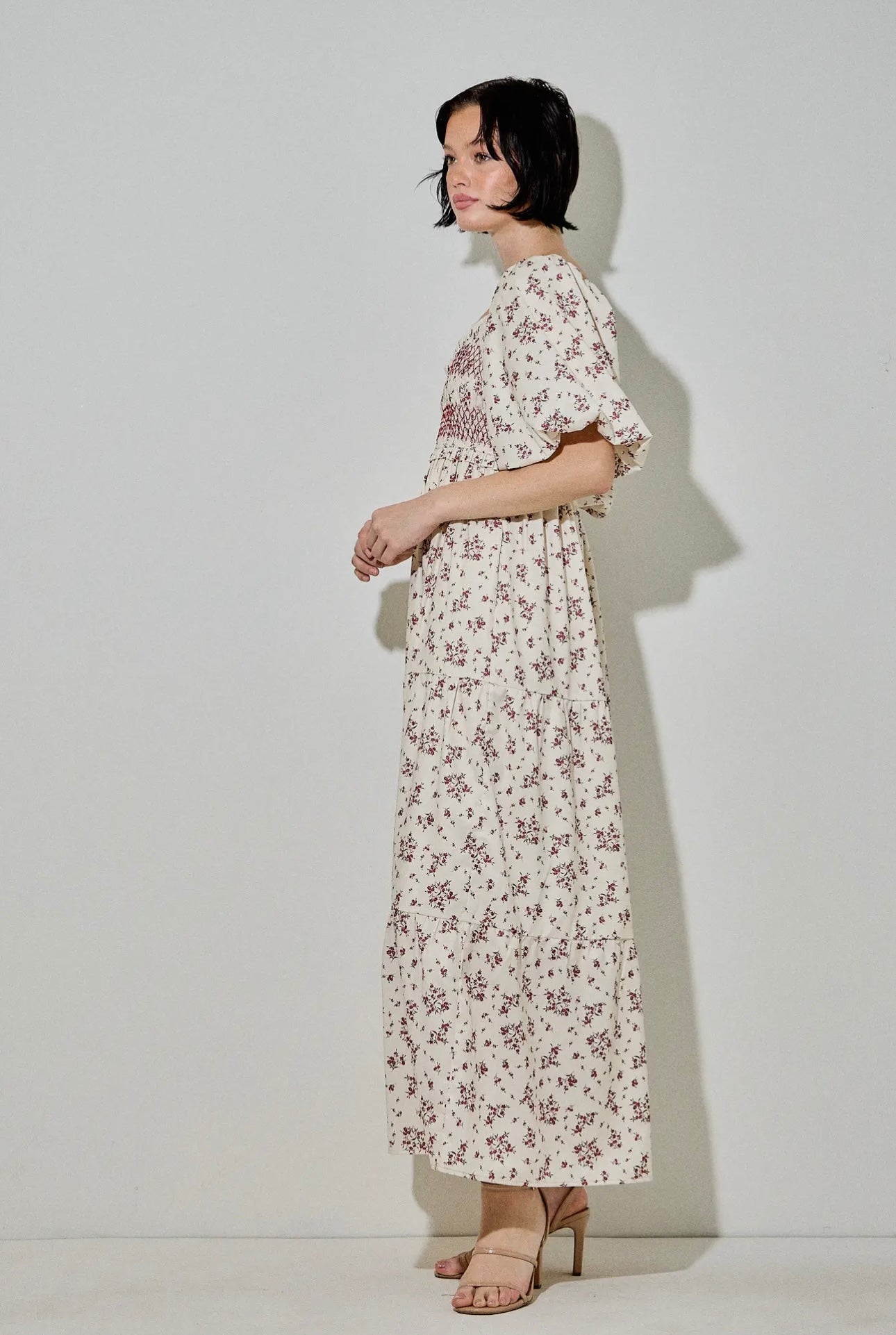 Baevely Beige Floral Dress