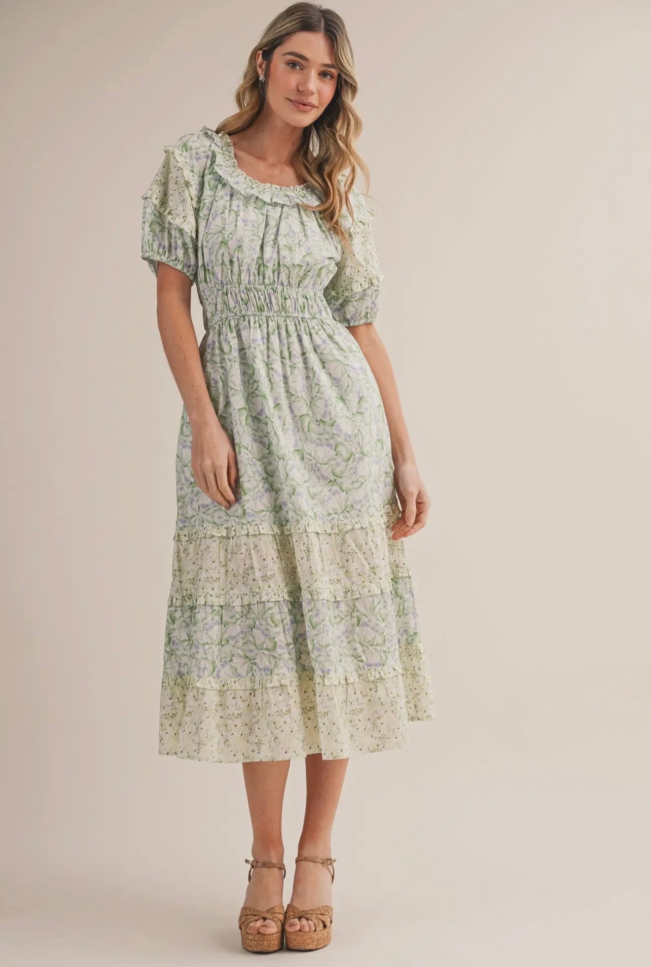 Ashley Ruffled Tiered Dress