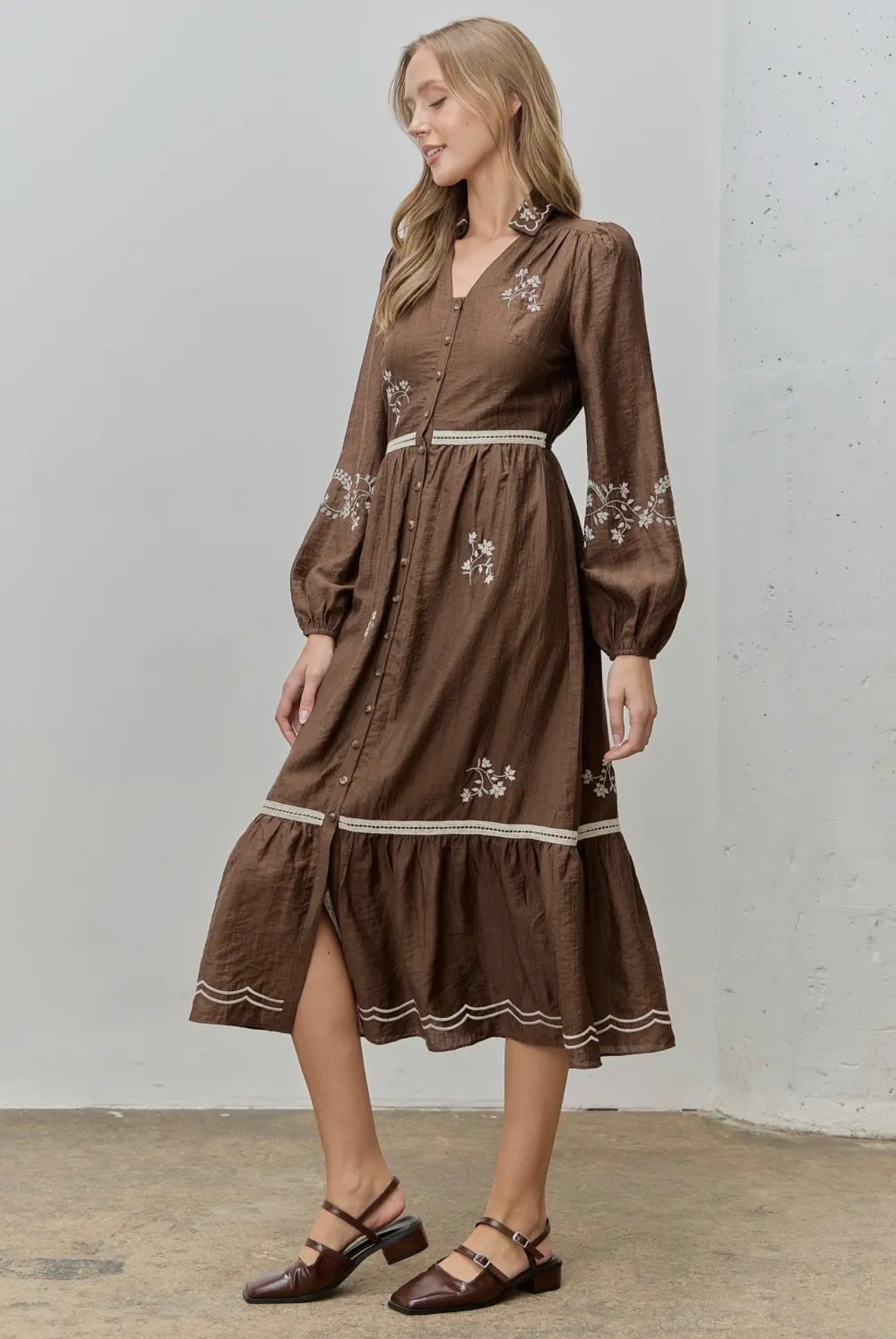 Perfect Winter Dress in Brown