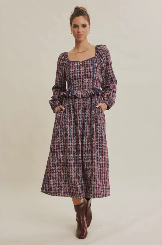 Fall Favorite Embroidered Dress