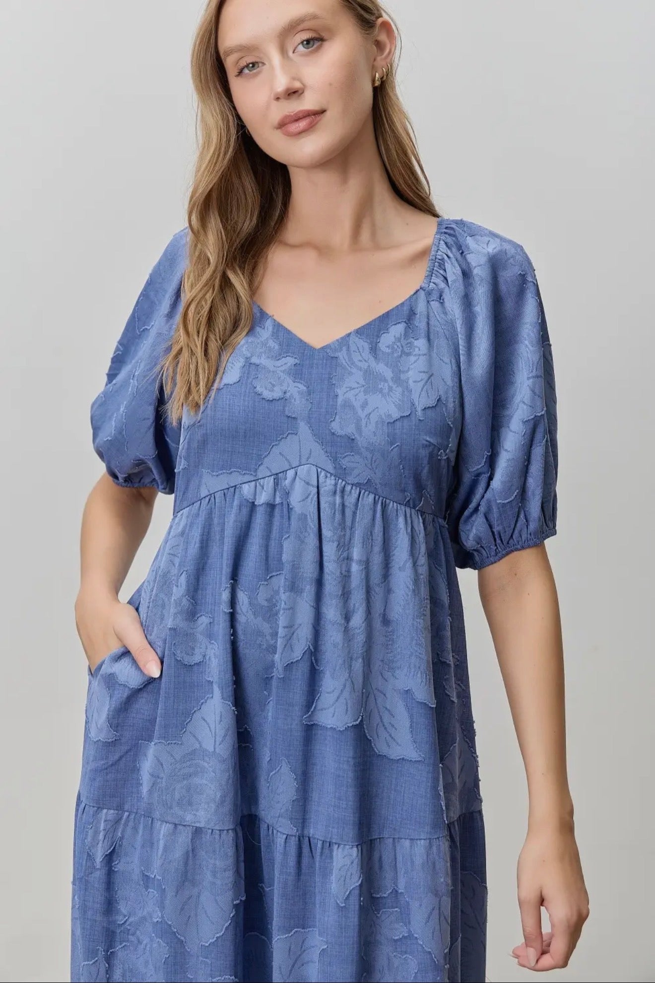 Jacquard Woven Midi Dress