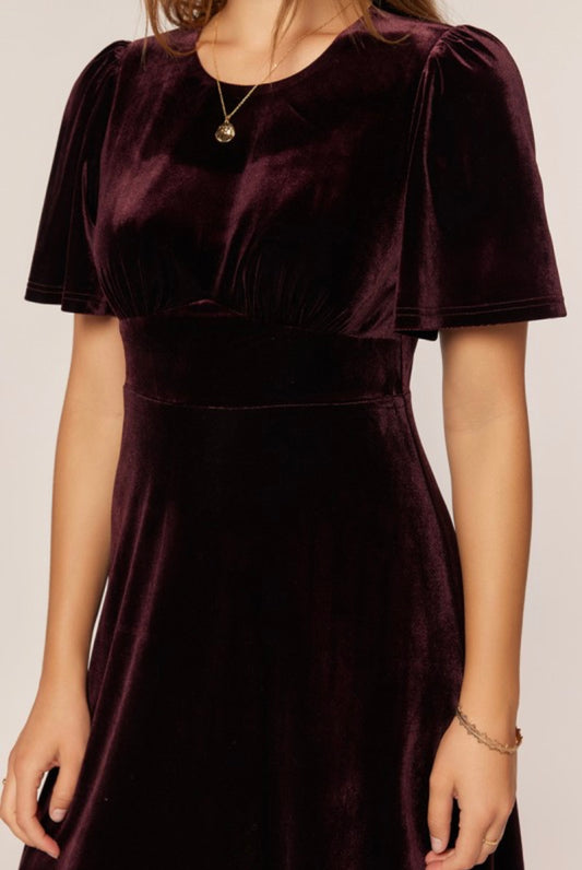 Plum Velvet Midi